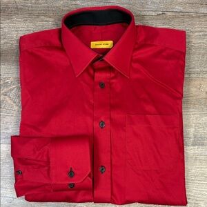 Tailor Store Sweden Men’s Custom Long-Staple Cotton Dress Shirt – Red – Slim Fit